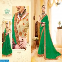 SAROJ PRESENT ANJALI VOL 3 GEORGETTE WITH BORDER SAREE WHOLESALER