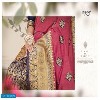 SAROJ PRESENT PANGHAT COTTON SILK LOOKING RICH SAREE WHOLESALE PRICE IN INDIA