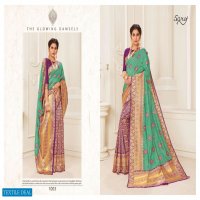 SAROJ PRESENT PANGHAT COTTON SILK LOOKING RICH SAREE WHOLESALE PRICE IN INDIA