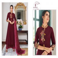 SARTHI VOL 10 OF SAJAWAT MASLIN EMBROIDERY READY MADE PLAZZO STYLE SALWAR KAMEEZ
