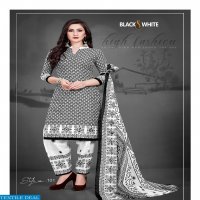 SC Black White Wholesale printed Dress Material
