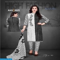 SC Black White Wholesale printed Dress Material
