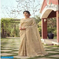 SHAKUNT PRESENT JASVIKA LINEN COTTON EXCLUSIVE FANCY SAREES