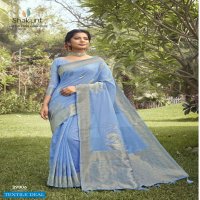 SHAKUNT PRESENT JASVIKA LINEN COTTON EXCLUSIVE FANCY SAREES