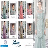 SHANAYA FASHION ROSE S 27 COLOR HEAVY BUTTERFLY NET BRIDAL PAKISTANI SUIT CONCEPT