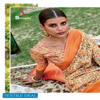 SHANGRILA LATIKA DIGITAL DOUBLE PALLU DIGITAL WEAVING SARI EXPORTER FROM SURAT