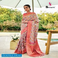 SHANGRILA LATIKA DIGITAL DOUBLE PALLU DIGITAL WEAVING SARI EXPORTER FROM SURAT