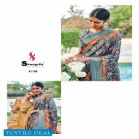 SHANGRILA LATIKA DIGITAL DOUBLE PALLU DIGITAL WEAVING SARI EXPORTER FROM SURAT
