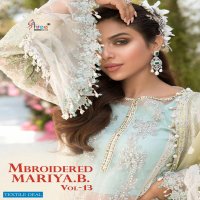 SHREE FAB MBROIDERED MARIYA B VOL 13 SUPER NX BUTTERFLE NET PAKISTANI SUITS CONCEPT