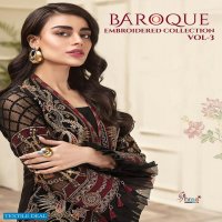 SHREE FABS BAROQUE EMBROIDERED COLLECTION VOL 3 GEORGETTE PAKISTANI SUITS