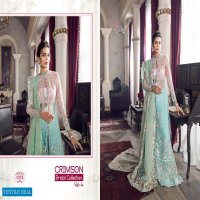 SHREE FABS CRIMSON BRIDAL COLLECION VOL 4 HEAVY NET EMBROIDERY PAKISTANI SUITS