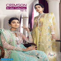 SHREE FABS CRIMSON BRIDAL COLLECION VOL 4 HEAVY NET EMBROIDERY PAKISTANI SUITS