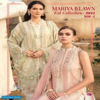 SHREE FABS MARIYA B LAWN EID 2021 VOL 1 LAWN COTTON PAKISTANI DRESSES