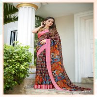 SHREYANS FASHION GHANDHRVA SILK PART 2 LINE SILVER BORDER CASUAL WEAR SAREE