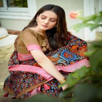 SHREYANS FASHION GHANDHRVA SILK PART 2 LINE SILVER BORDER CASUAL WEAR SAREE