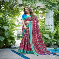 SHREYANS FASHION GHANDHRVA SILK PART 2 LINE SILVER BORDER CASUAL WEAR SAREE
