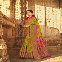 SHREYANS FASHION LAUNCH MUHURTAM PATTU CASUAL WEAR COTTON BASE SAREE CATALOGS SELLER