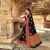 SHREYANS FASHION LAUNCH MUHURTAM PATTU CASUAL WEAR COTTON BASE SAREE CATALOGS SELLER