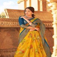 SHREYANS FASHION LAUNCH MUHURTAM PATTU CASUAL WEAR COTTON BASE SAREE CATALOGS SELLER