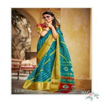 SHVETAMBAR CREATION LEHARIYA PATTU ORGANZA PRINTED LADIES SARIS AUTHORIZED SUPPLIER