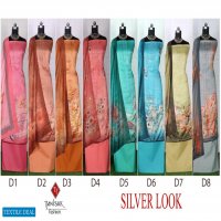 SILVER LOOK BY TANISHK DESIGNER JAM FANCY DRESS MATERIALS