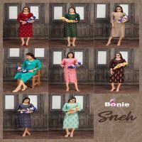 SNEH BY BONIE HEAVY RAYON FEEDING KURTI TOP CATALOG COLLECTION