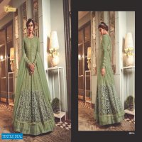 SWAGAT SNOW WHITE VOL 13 COLOUR EXCLUSIVE DESIGNER JACKET PREMIUM NET LONG PARTY WEAR SUITS TRADER