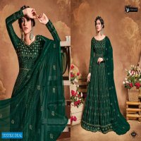 SWAGAT VIOLET 5101-5109 SERIES BUTTERFLY NET INDIAN LONG DRESSES