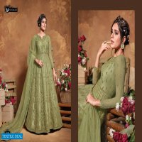 SWAGAT VIOLET 5101-5109 SERIES BUTTERFLY NET INDIAN LONG DRESSES