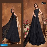 SWAGAT VIOLET 5101-5109 SERIES BUTTERFLY NET INDIAN LONG DRESSES