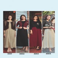 SWEETY FASHION ITALIYAN VOL 3 RAYON BASE LONG JACKET STYLE LADIES KURTI COLLECTION