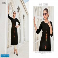 SYASII PRESENT ANCY RAYON SLUB HANDWORK SIMPLE LADIES KURTIS