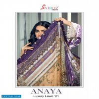 Sairoz Fab Anaya Luxury Lawn 2021 Wholesale Pakistani Concept Dress Material