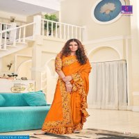 Shivangi Digital Svarouski Frill Wholesale Festive Sarees