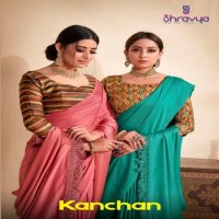 Shravya kanchan Wholesale Satin chiffon Ethnic Sarees