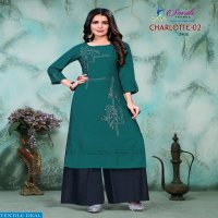 Smriti Charlotte Vol-2 Wholesale Kurti And Plazzo Set