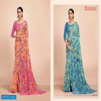 Sushma Flora Linen Saree Catalog