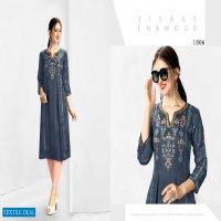 Sweety Kashmiri Silk Fabrics Long Kurtis