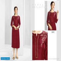 Sweety Kashmiri Silk Fabrics Long Kurtis