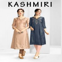 Sweety Kashmiri Silk Fabrics Long Kurtis