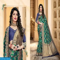 TARUN KANGNA FEMINA SILK RICH PALLU INDIAN LADIES WEAR SAREE TRADER IN SURAT MARKET