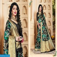 TARUN KANGNA FEMINA SILK RICH PALLU INDIAN LADIES WEAR SAREE TRADER IN SURAT MARKET