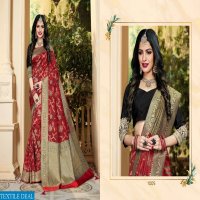 TARUN KANGNA FEMINA SILK RICH PALLU INDIAN LADIES WEAR SAREE TRADER IN SURAT MARKET