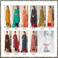 TISHA VOL 2 OF BELLIZA RAYON DIGITAL PRINT WITH EMBROIDERY DRESS MATERIALS
