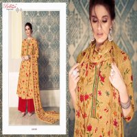 TISHA VOL 2 OF BELLIZA RAYON DIGITAL PRINT WITH EMBROIDERY DRESS MATERIALS