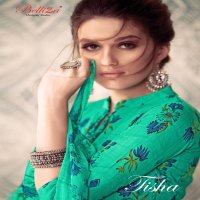TISHA VOL 2 OF BELLIZA RAYON DIGITAL PRINT WITH EMBROIDERY DRESS MATERIALS