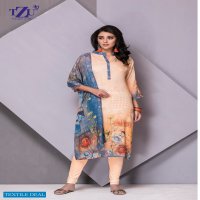 TZU Pretty Wholesale Digital Style print Top With Stole Dupatta Catalog
