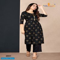 Tunic House New Pinch Wholesale Long Foil Print Kurtis