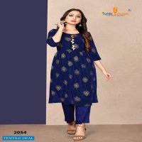 Tunic House New Pinch Wholesale Long Foil Print Kurtis