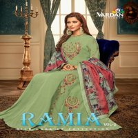 VARDAN RAMIA VOL 2 MASLIN LONG GOWN WITH DUPATTA WHOLESALER